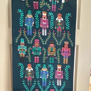 Anthropologie Nutcracker Holiday Table Runner 90”x 16”. EUC . Pls Read.